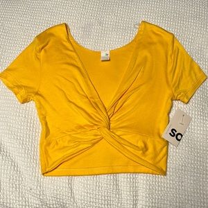NWT Yellow Crop Top